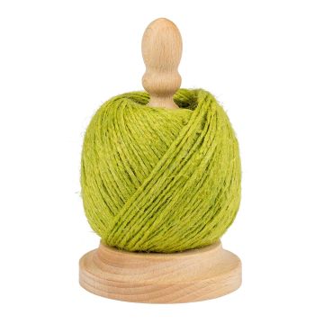 Kleine Buchenholz-Spule und Jute-Schnur - 100g Ballen Ø2mm ±75m