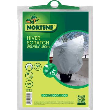 Abdeckung mit Klettverschluss WINTERSCRATCH 50g/m² Ø 1,25 m x 2 m x 1,80 m - 2er Pack