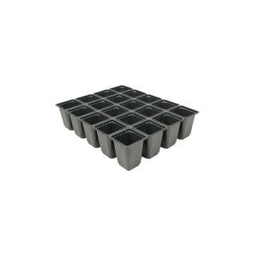 20er-Set schwarze Becher 7 x 7 x 8 cm - schwarz