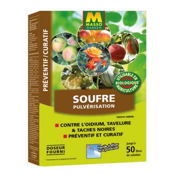 Soufre pulvérisation Solabiol en boîte de 400 g