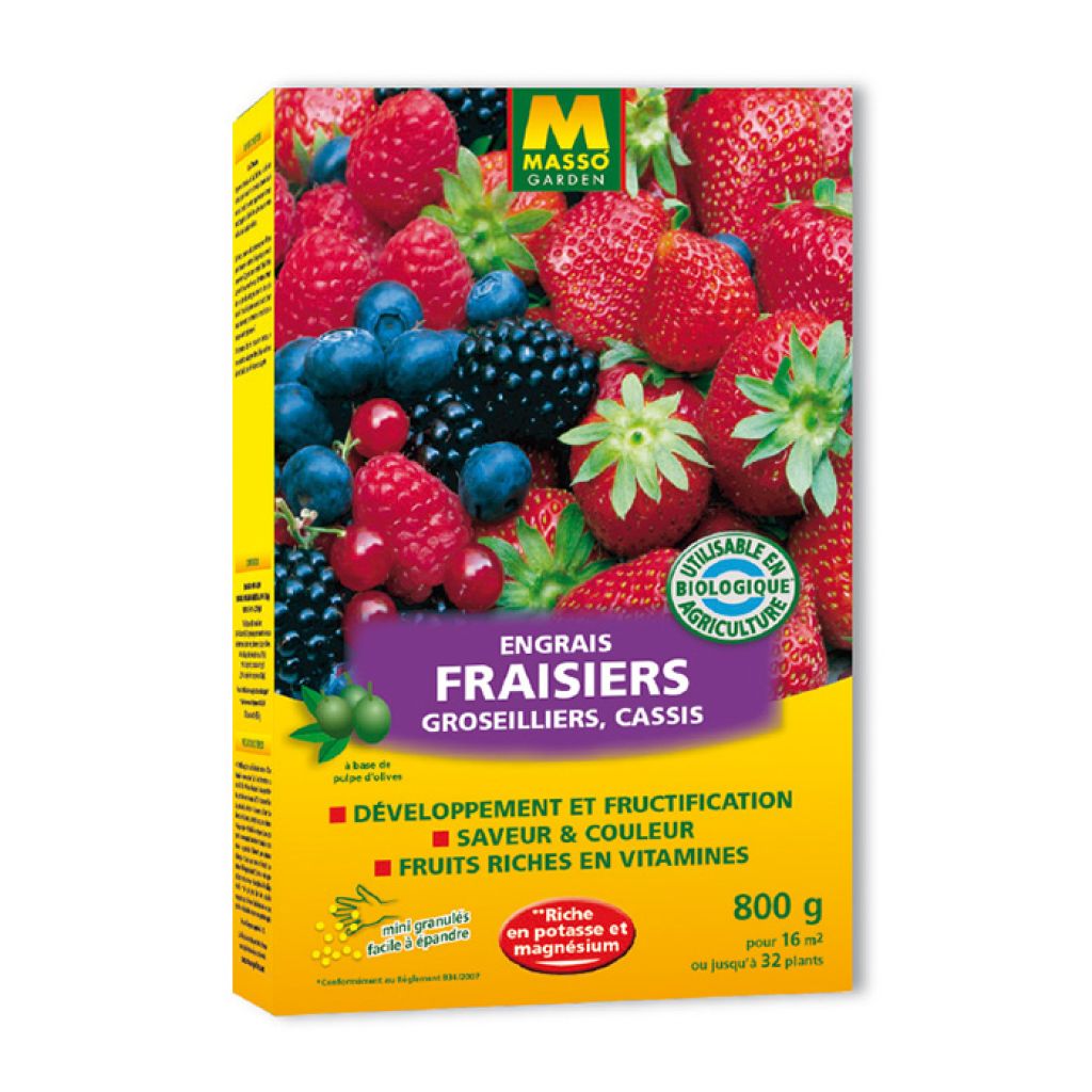 Dünger Granulat für Erdbeeren, Johannisbeeren und Schwarze Johannisbeeren UAB Masso Garden