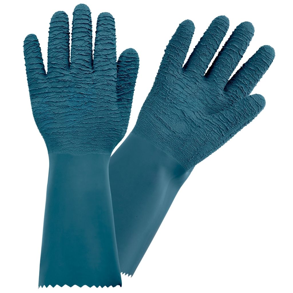 Lange Rostaing-Handschuhe für Rosen und kleine Stachelige ProtectMax Blau