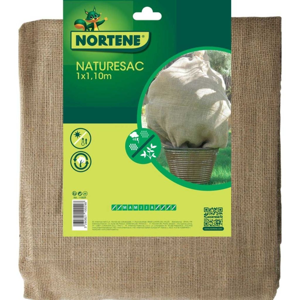 Winterabdeckung aus Jutegewebe NATURESAC 300g/m² 1 m x 1,10 m