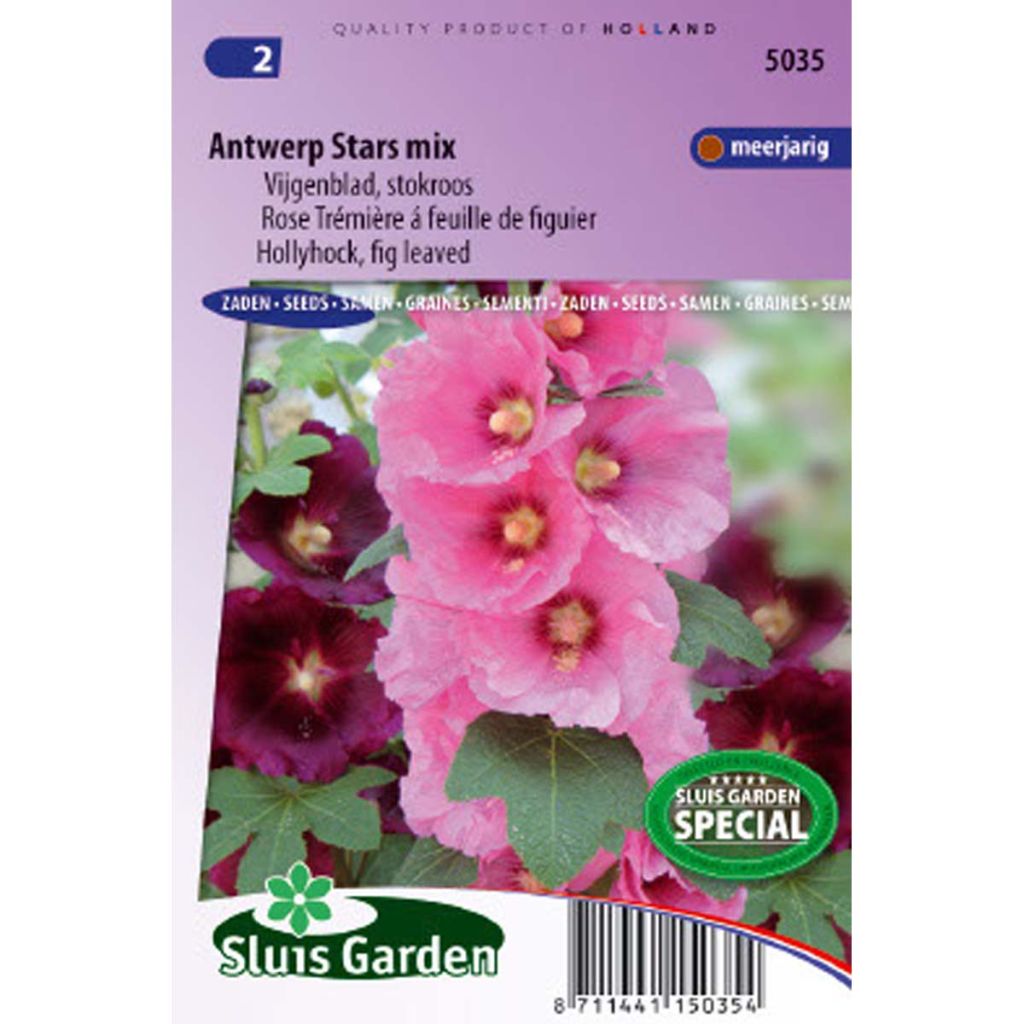 Alcea ficifolia Antwerp Stars Mix (Samen) - Feigenblättrige Stockrose