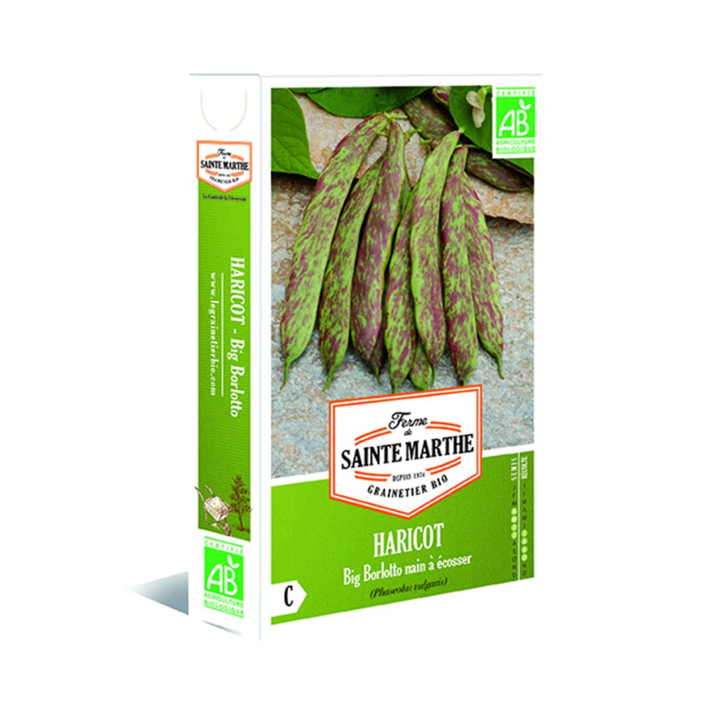 Haricot nain à écosser Big Borlotto Bio - Ferme de Sainte Marthe 