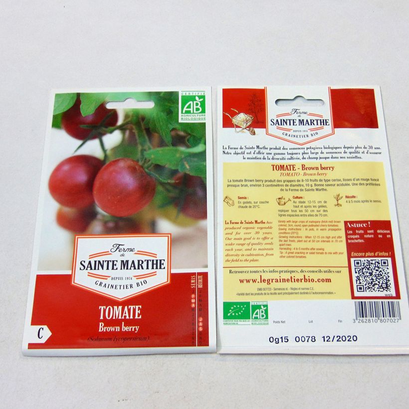 Beispiel eines Exemplars von Tomate Brown Berry Bio wie geliefert