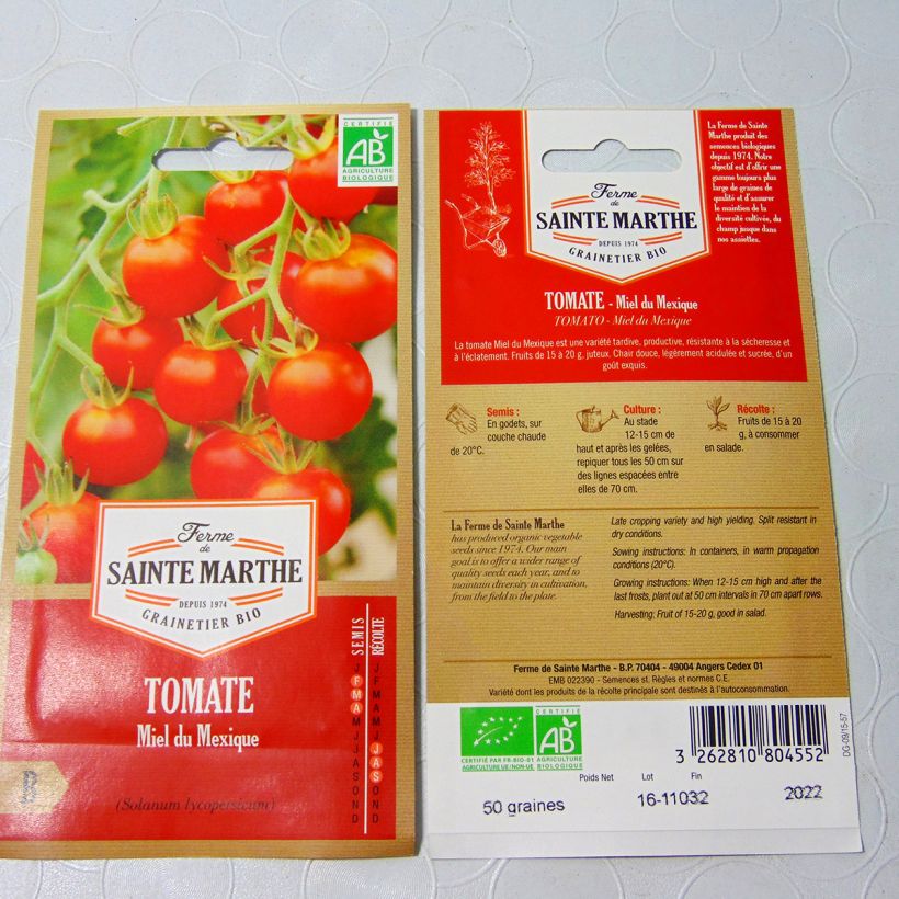 Beispiel eines Exemplars von Tomate Miel Du Mexique Bio wie geliefert