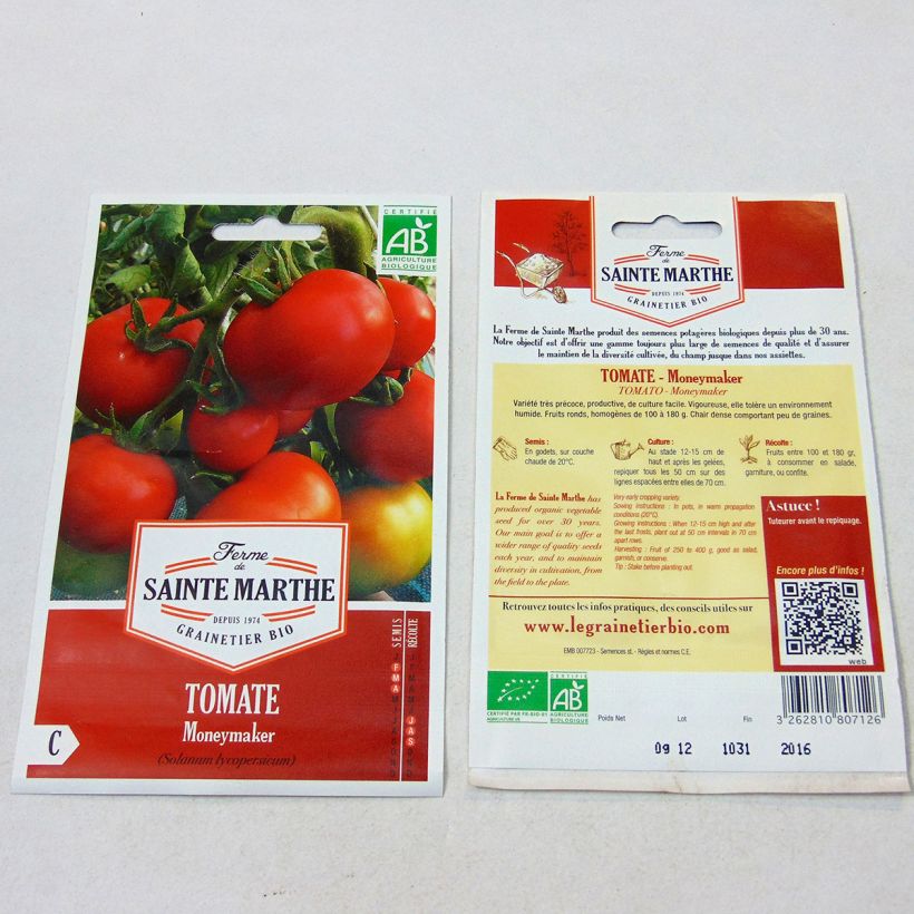 Beispiel eines Exemplars von Tomate Money Maker Bio wie geliefert