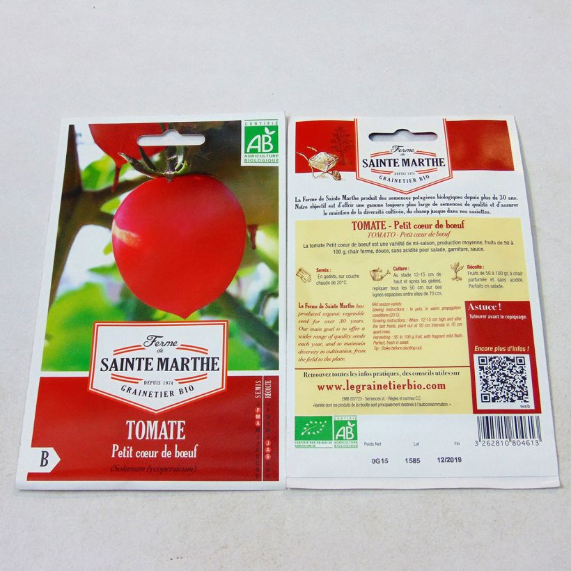 Beispiel eines Exemplars von Tomate Petit Coeur De Boeuf Bio wie geliefert